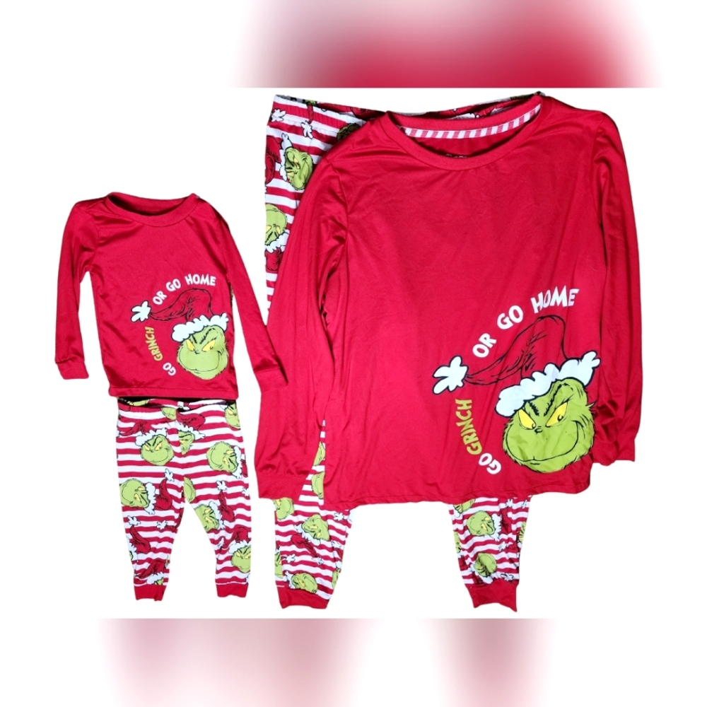 *SET* Red Grinch Matching Family Pajamas